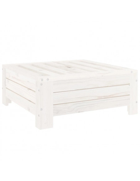 Copertura per Base Ombrellone Bianca in Legno Massello di Pino