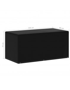 Copertura per Mobili da Giardino con 6 Occhielli 160x80x75 cm