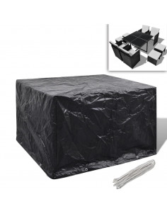 Copertura per Mobili da Giardino con 8 Occhielli 113x113x73 cm