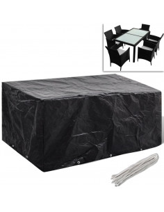 Copertura per Mobili da Giardino con 8 Occhielli 240x140x90 cm