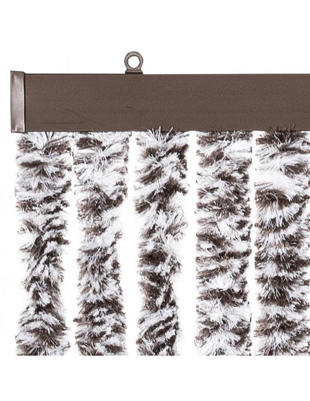 Zanzariera Marrone e Beige 100x220 cm Ciniglia