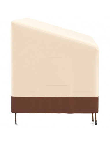 Copertura per Panca a 3 Posti Beige 159x84x56/81 cm 600D Oxford