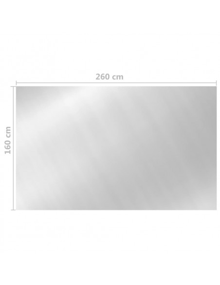 Copertura per Piscina Argento 260x160 cm PE
