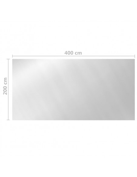 Copertura per Piscina Argento 400x200 cm in PE
