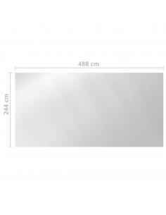 Copertura per Piscina Argento 488x244 cm PE
