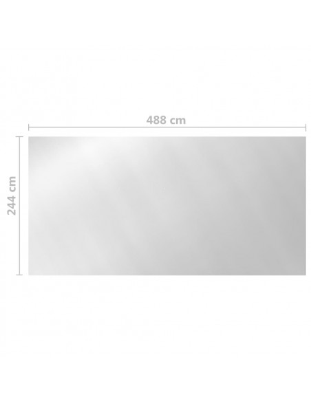 Copertura per Piscina Argento 488x244 cm PE