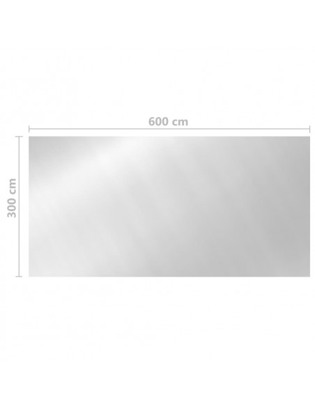 Copertura per Piscina Argento 600x300 cm PE