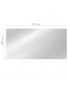 Copertura per Piscina Argento 975x488 cm in PE