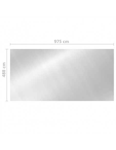 Copertura per Piscina Argento 975x488 cm in PE