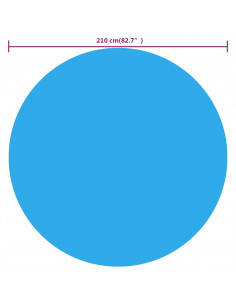 Copertura per Piscina Blu 210 cm in PE