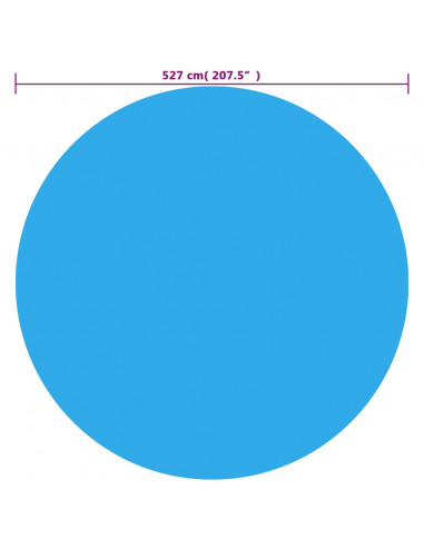 Copertura per Piscina Blu 527 cm in PE