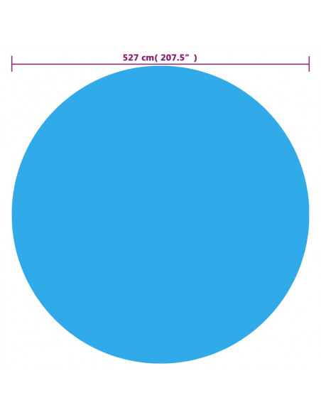 Copertura per Piscina Blu 527 cm in PE