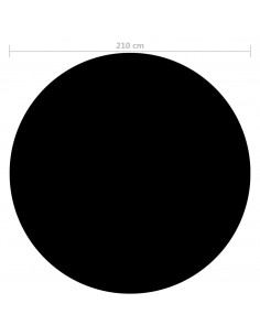Copertura per Piscina Nera 210 cm PE