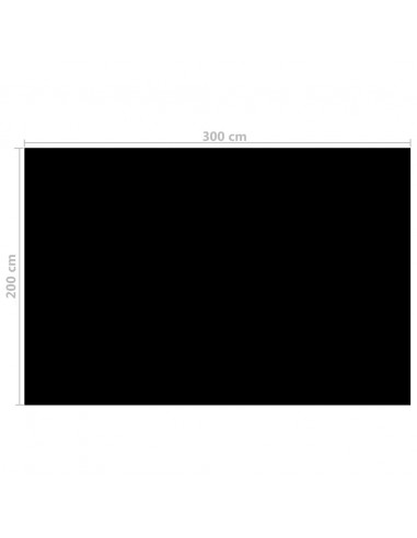 Copertura per Piscina Nera 300x200 cm PE