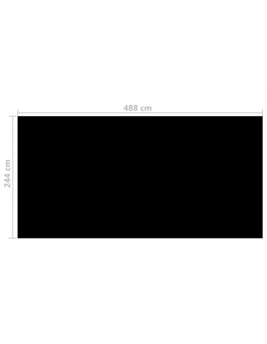 Copertura per Piscina Nera 488x244 cm PE