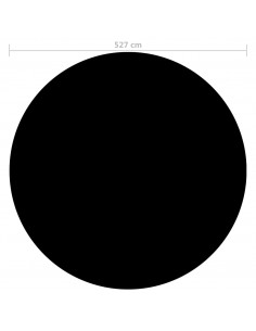 Copertura per Piscina Nera 527 cm PE