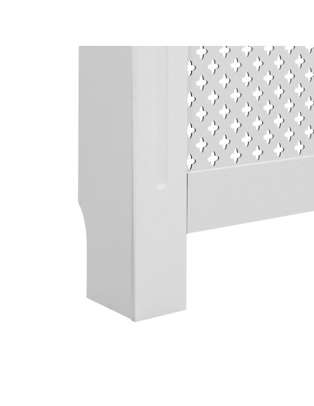 Copertura per Radiatore Bianca 112x19x81,5 cm in MDF