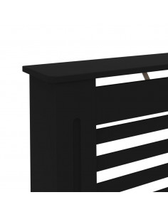Copertura per Radiatore Nera 112x19x81,5 cm in MDF