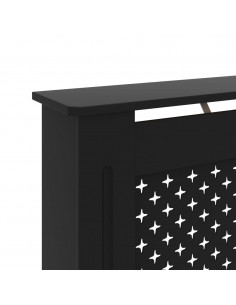 Copertura per Radiatore Nera 112x19x81,5 cm in MDF