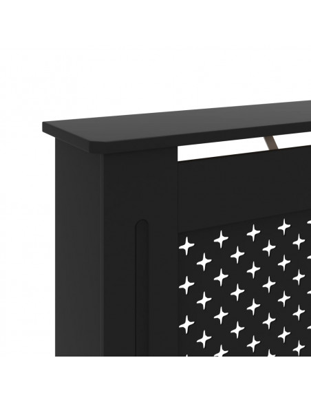 Copertura per Radiatore Nera 152x19x81 cm in MDF