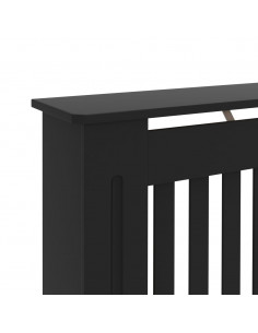 Copertura per Radiatore Nera 152x19x81,5 cm in Legno Multistrato
