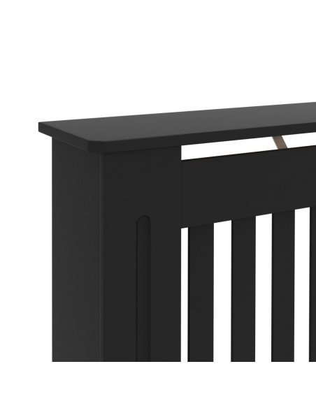 Copertura per Radiatore Nera 152x19x81,5 cm in Legno Multistrato
