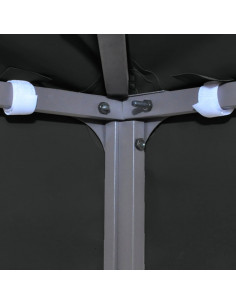 Copertura Superiore per Gazebo a 2 Strati 310 g/m² 3x3 m Nera