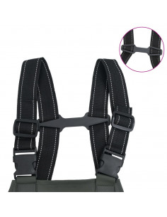 Wader da Pesca con Pettorina e Stivali Verde Scuro Taglia 41