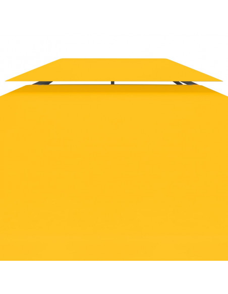Copertura Superiore per Gazebo a 2 Strati 310 g/m² 4x3 m Gialla