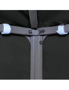 Copertura Superiore per Gazebo a 2 Strati 310 g/m² 4x3 m Nera