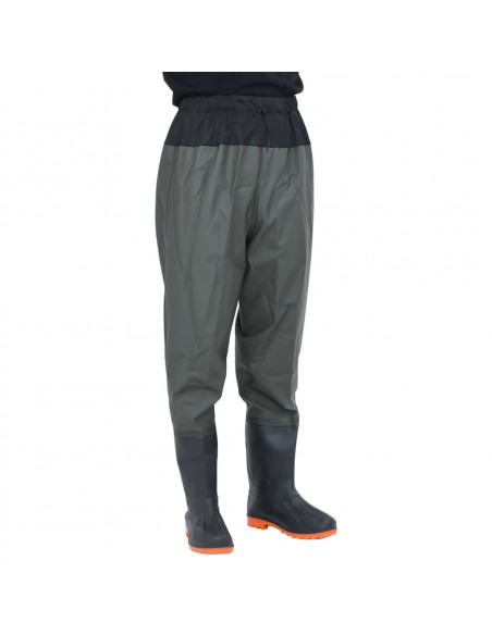 Wader da Pesca alla Vita con Stivali Verde Scuro Taglia 44