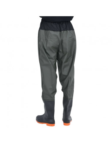 Wader da Pesca alla Vita con Stivali Verde Scuro Taglia 44