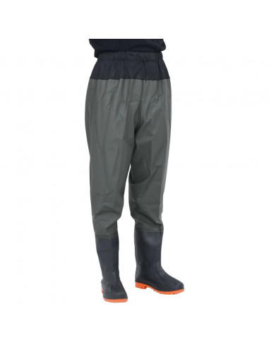 Wader da Pesca alla Vita con Stivali Verde Scuro Taglia 46