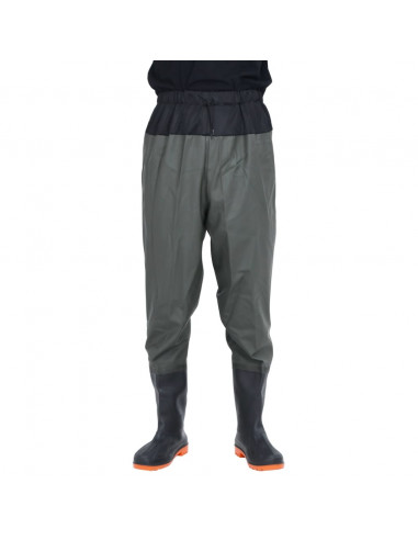 Wader da Pesca alla Vita con Stivali Verde Scuro Taglia 46