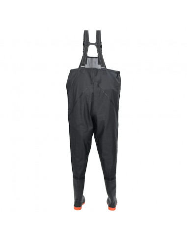 Wader da Pesca con Pettorina e Stivali Nero Taglia 38