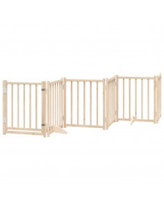 Cancello per Cani Pieghevole 6 Pannelli 300 cm Massello Abete 2