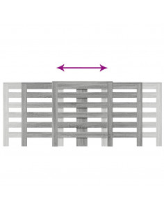 Copertura Termosifone Grigio Sonoma 205x21,5x83,5cm Multistrato