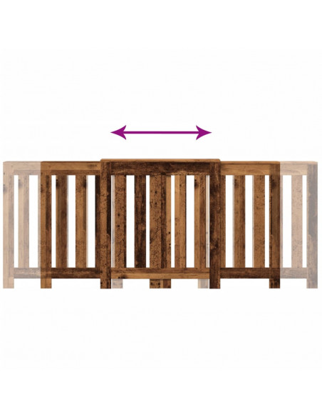 Copertura Termosifone Legno Antico 205x21,5x83,5 cm Multistrato