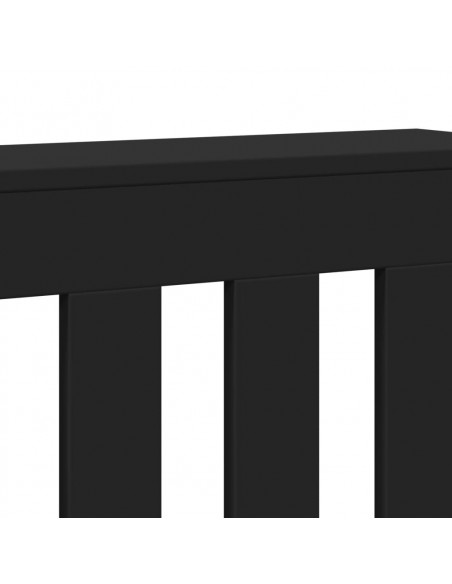 Copertura Termosifone Nera 175x20x82 cm in Legno Multistrato