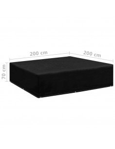 Coperture Arredi Giardino 2 pz 8 Occhielli 200x200x70 cm