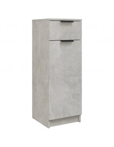 Armadio da Bagno Grigio Cemento 32x34x90cm in Legno Multistrato