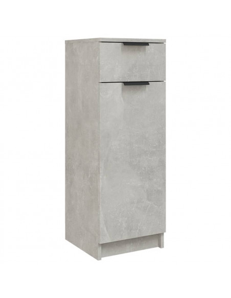 Armadio da Bagno Grigio Cemento 32x34x90cm in Legno Multistrato