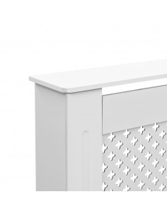 Coperture per Radiatori 2 pz Bianche 112x19x81,5 cm in MDF