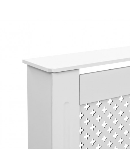 Coperture per Radiatori 2 pz Bianche 112x19x81,5 cm in MDF