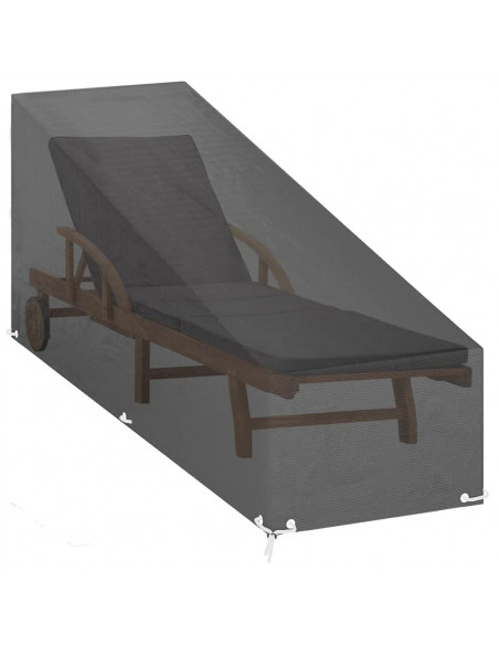 Coperture Sdraio 2pz 12 Occhielli 200x65x35/60 cm Polietilene