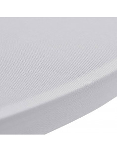 Coperture Verticali per Tavolo 4 pz Ø60 cm Bianco Elastico