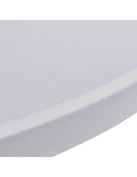 Coperture Verticali per Tavolo 4 pz Ø70 cm Bianco Elastico