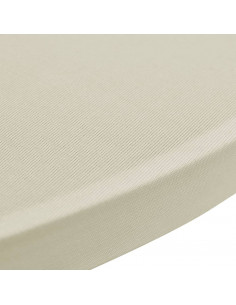 Coperture Verticali per Tavolo 4 pz Ø70 cm Crema Elastico