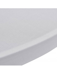 Coperture Verticali per Tavolo 4 pz Ø80 cm Bianco Elastico