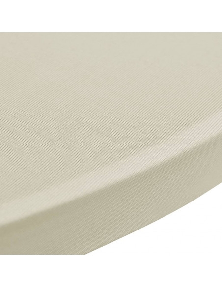 Coperture Verticali per Tavolo 4 pz Ø80 cm Crema Elastico